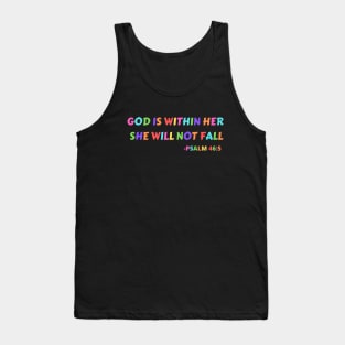 God Is Within Her She Will Not Fall Tank Top